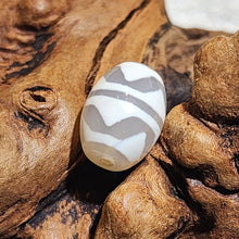 Load image into Gallery viewer, 🤍 White Agate Dzi Bead – Purity, Protection &amp; Balance

