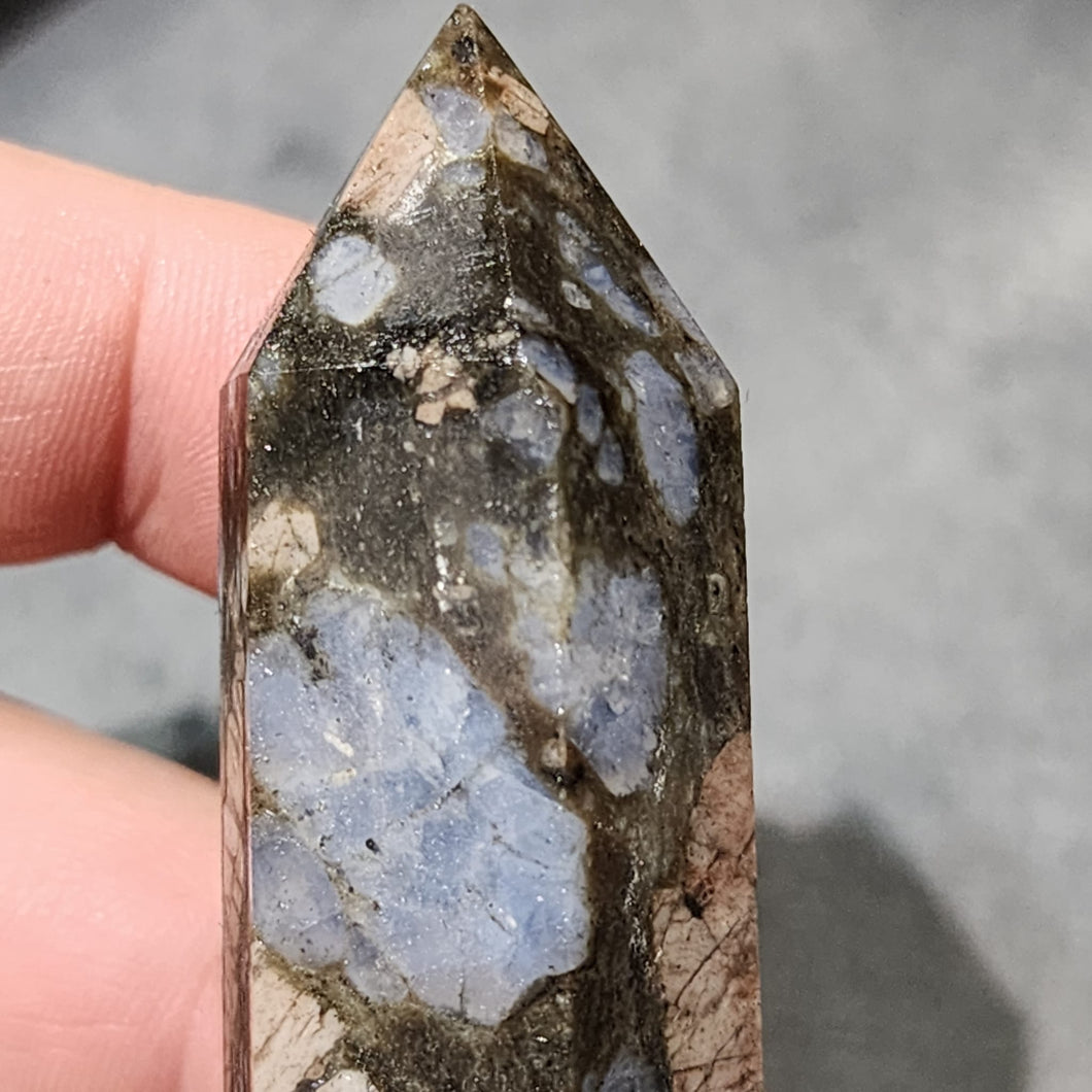 🌌 Que Sera Stone Pointer (Glaucophane Rhyolite / Llanite) ✨
