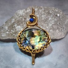 Load image into Gallery viewer, Handmade Wire Wrapped Labradorite Pendant – Transformation &amp; Protection Crystal Jewelry
