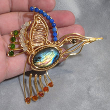 Load image into Gallery viewer, ✨Handcrafted Wire Wrapped Crystal Humming Bird✨
