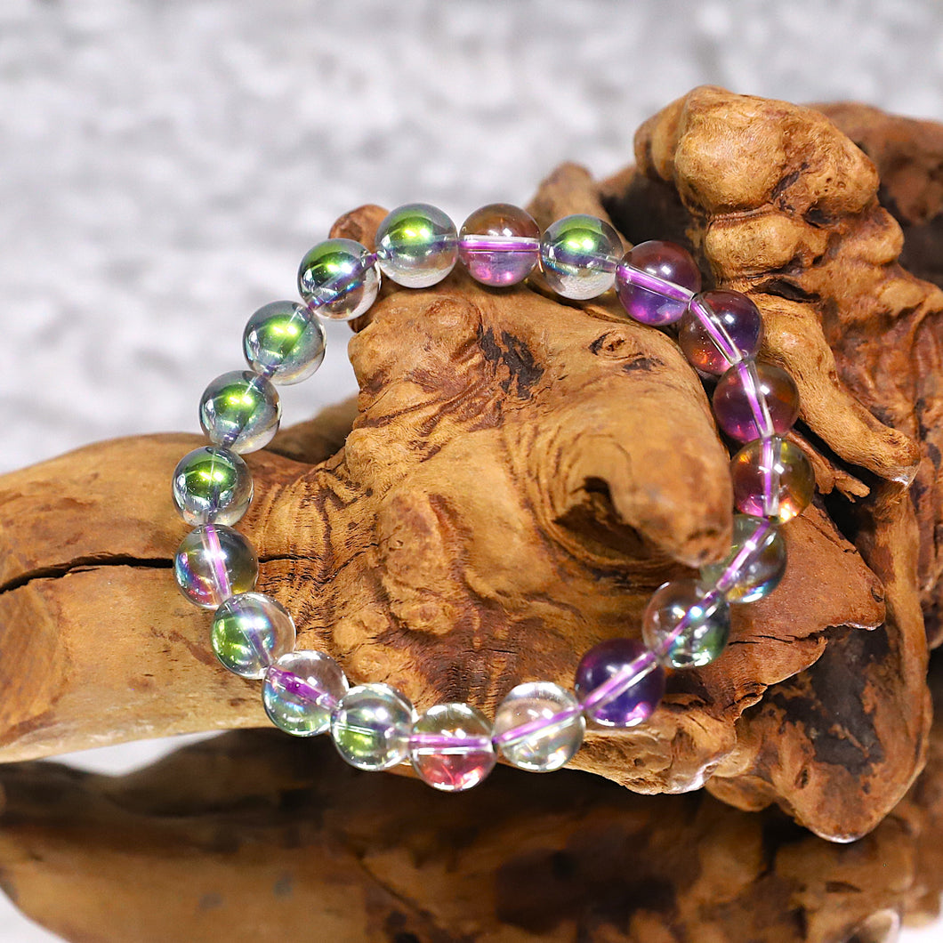 Aura Quartz Bracelet - Wear a Rainbow of Cosmic Energy!