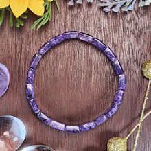 Load image into Gallery viewer, Charoite Flat Bracelet
