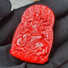 Load image into Gallery viewer, Hong Sha Cinnabar Dragon Guardian Deity Pendant (守护神)
