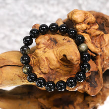 Load image into Gallery viewer, Golden Sheen Obsidian Bracelet &amp; Flat Bracelet
