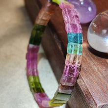 Load image into Gallery viewer, Mixed Tourmaline Flat Bracelet
