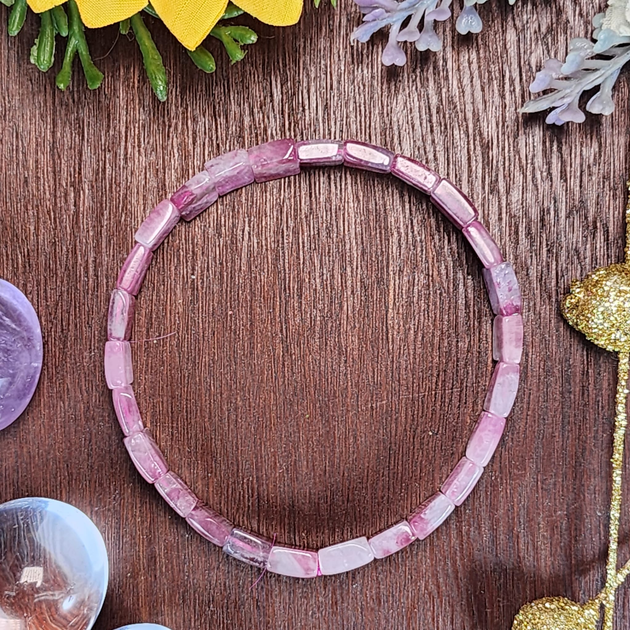Plum Blossom Tourmaline Bracelet