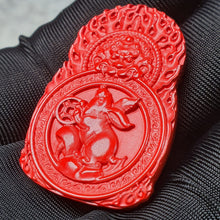Load image into Gallery viewer, Hong Sha Cinnabar Rabbit Guardian Deity Pendant (守护神)

