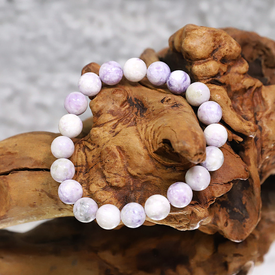 💜✨ Lavender Tiffany Jasper Bracelet — Calm • Healing • Emotional Harmony ✨