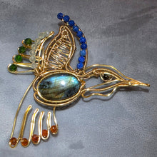 Load image into Gallery viewer, ✨Handcrafted Wire Wrapped Crystal Humming Bird✨
