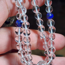 Load image into Gallery viewer, Handcrafted Crystal Juzu – Clear Quartz &amp; Lapis Lazuli
