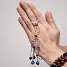 Load image into Gallery viewer, Handcrafted Crystal Juzu – Clear Quartz &amp; Lapis Lazuli
