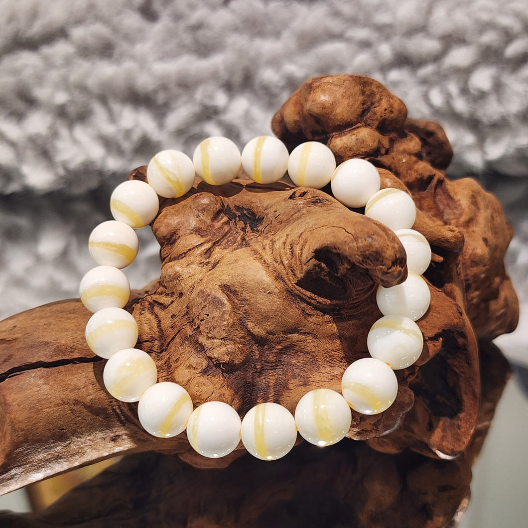 🌿✨Good Grade Tridacna (一线砗磲) Bracelet — Pure Serenity & Blessings ✨🌿