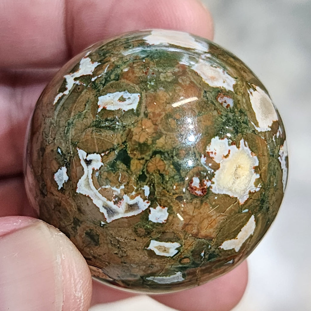 🌳 Forest Jasper Sphere – 4cm