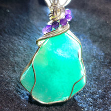 Load image into Gallery viewer, 🌿 Raw Amazonite Wire-Wrapped Pendant 🌿
