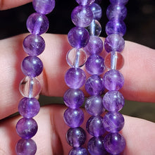 Load image into Gallery viewer, Handcrafted Crystal Juzu – Amethyst &amp; Clear Quartz
