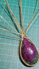 Load image into Gallery viewer, 💚 Ruby Zoisite Wire-Wrapped Pendant (In-House Customised)💕
