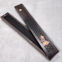 Load image into Gallery viewer, 🪵 Wooden Incense Stick Box with Anti-Fire Mat – Handcrafted &amp; Elegant
