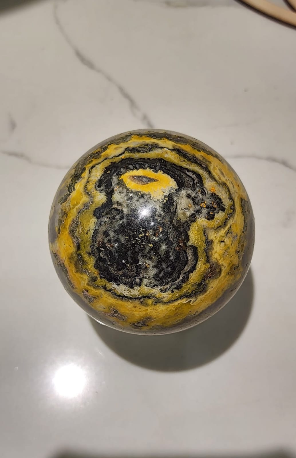 🐝 Bumblebee Jasper Sphere - Energize & Empower Your Life