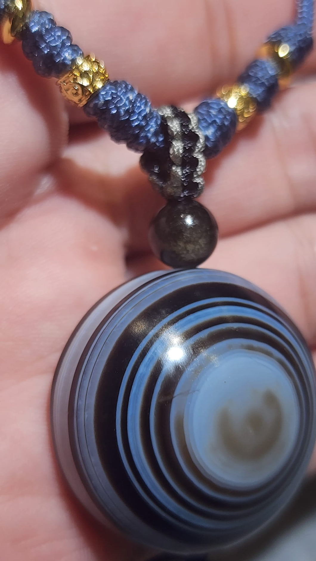 ✨ In-House Customised Necklace – Tibetan Goat Eye Agate ✨