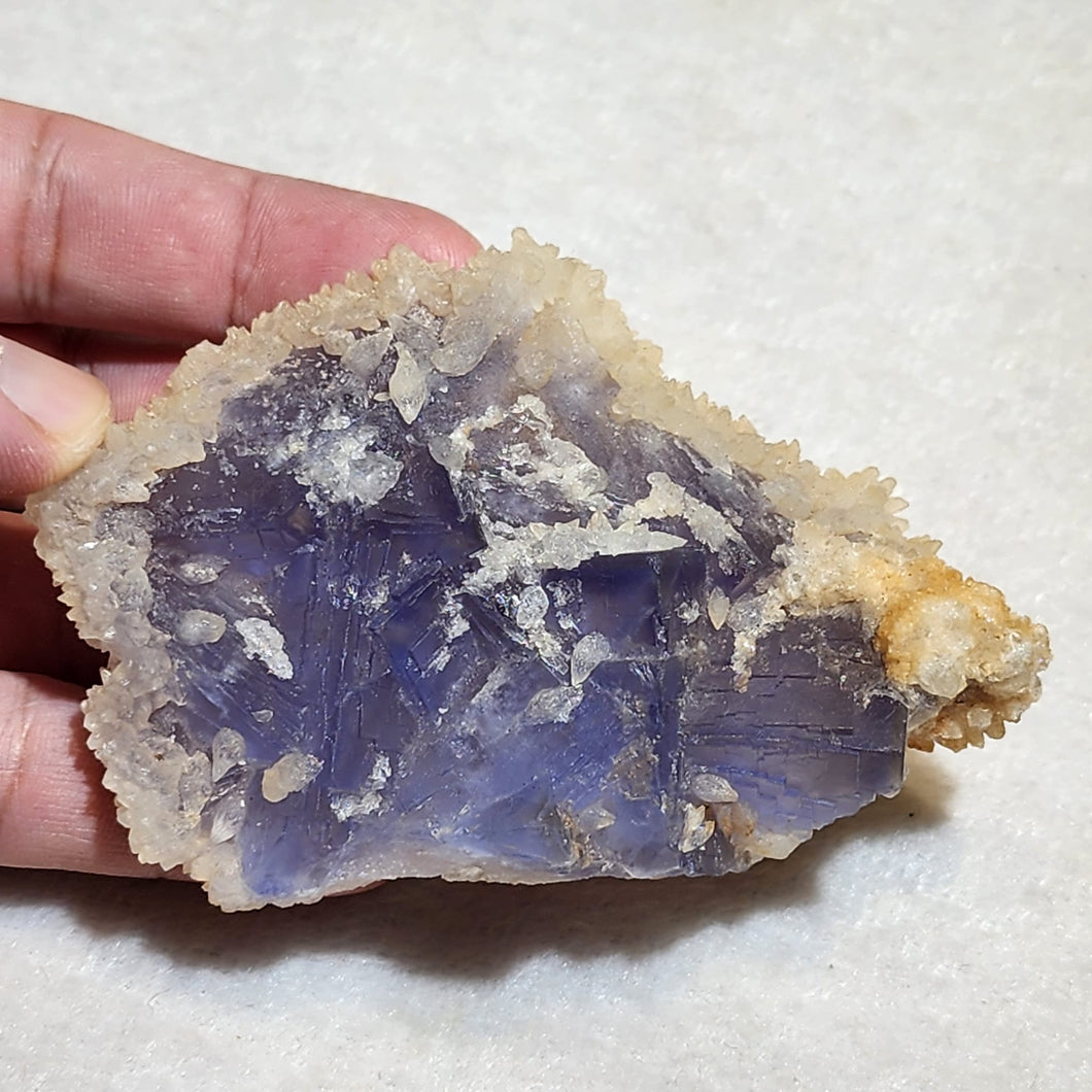 ✨Raw Fluorite with Calcite — Stunning Natural Crystal Formation✨