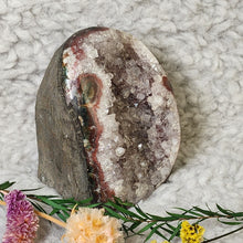 Load image into Gallery viewer, Amethyst Slab (Light greyish purple with red agate) – Stone of Peace &amp; Protection
