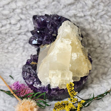 Load image into Gallery viewer, ✨ Amethyst with Calcite Slab – Harmony &amp; Higher Energy ✨
