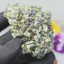 Load and play video in Gallery viewer, Pyrite with Quartz &amp; Sphalerite Specimen (Bulgaria) – 保加利亚黄铁矿伴生水晶与闪锌矿标本
