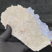 Load and play video in Gallery viewer, Blue Fluorite on Smoky Quartz Cluster (Fujian, China) – 中国福建蓝色萤石共生烟晶簇
