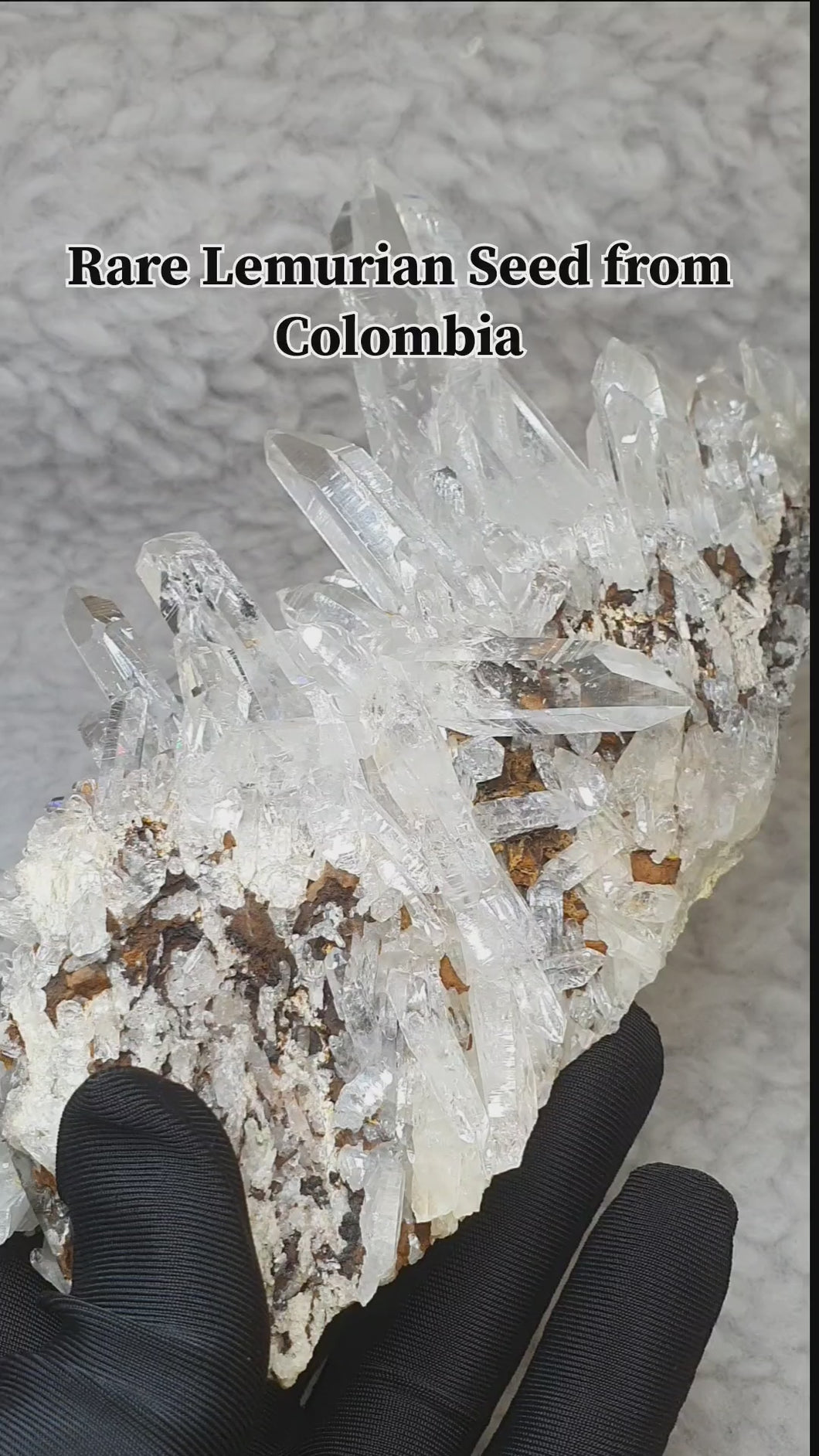 🪶 Lemurian Seed Cluster with Limonite & Goethite (Colombia)