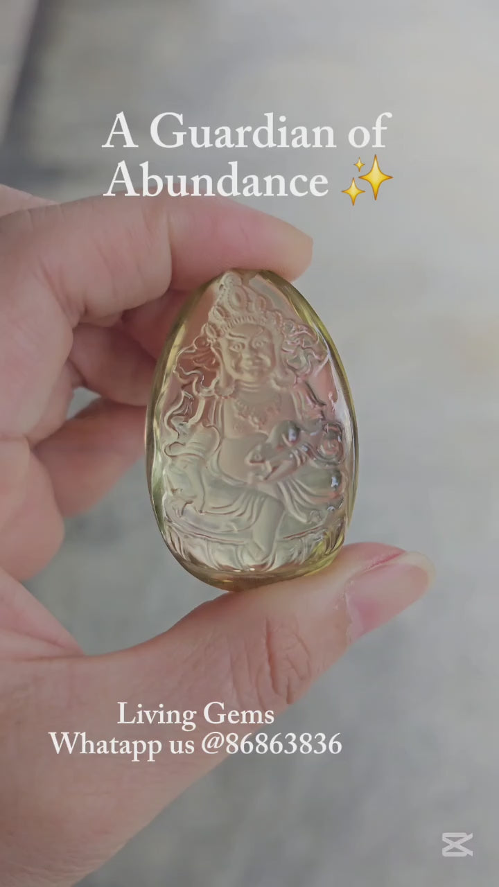✨ Meet Your Abundance Guardian – Yellow Jambala Citrine Pendant ✨
