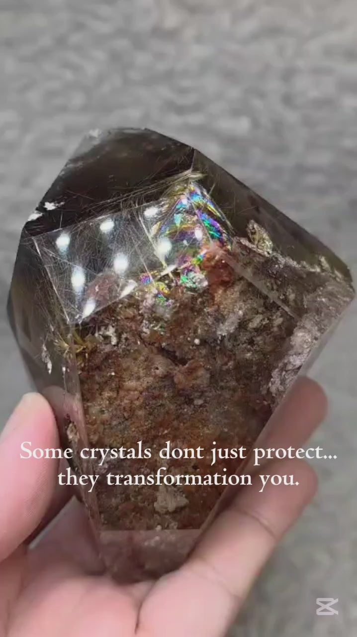 Rutiles with Phantom in Smoky Quartz – Light, Protection & Abundance