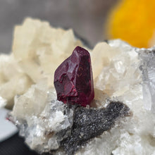 Load image into Gallery viewer, Raw Cinnabar with Dolomite Specimen – 天然朱砂共生白云石矿标
