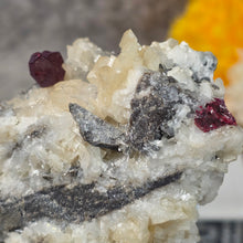 Load image into Gallery viewer, Raw Cinnabar with Dolomite Specimen – 天然朱砂共生白云石矿标
