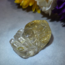 Load image into Gallery viewer, Golden Rutilated Quartz Pixiu Carving Display – 金发晶貔貅摆件
