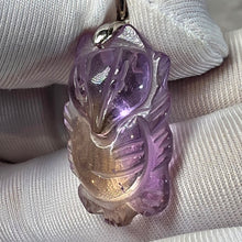 Load image into Gallery viewer, Ametrine 9-Tailed Fox Pendant – 紫黄晶九尾狐
