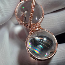 Load image into Gallery viewer, Double Clear Azeztulite wire wrapped pendant
