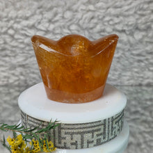 Load image into Gallery viewer, Golden Calcite Ingot Display – Wealth Attraction, Confidence &amp; Prosperity Energy
