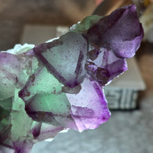 Load image into Gallery viewer, Purple &amp; Green Bi-Tone Fluorite Display – 紫绿双色萤石摆件
