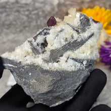 Load image into Gallery viewer, Raw Cinnabar with Dolomite Specimen – 天然朱砂共生白云石矿标
