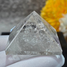 Load image into Gallery viewer, Clear Quartz Crystal Pyramid Display – 天然白水晶金字塔摆件
