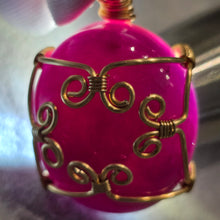 Load image into Gallery viewer, Red Ruby Wire Wrapped Pendant – 红宝石绕线吊坠
