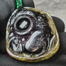 Load image into Gallery viewer, Multi-Colour Tourmaline Bats, Coins &amp; Ruyi Carving – Wealth &amp; Auspicious Blessings
