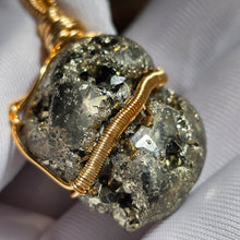 Load image into Gallery viewer, Pyrite Wire Wrapped Pendant – 黄铁矿绕线吊坠
