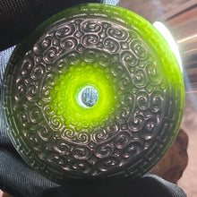 Load image into Gallery viewer, Black Nephrite Peace Buckle Pendant – 塔青和田玉平安扣
