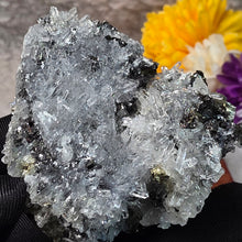 Load image into Gallery viewer, Pyrite with Quartz &amp; Sphalerite Specimen (Bulgaria) – 保加利亚黄铁矿伴生水晶与闪锌矿标本
