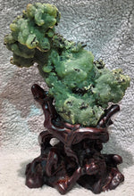 Load image into Gallery viewer, Prehnite with Epidote Display – Heart Wisdom, Calm Abundance &amp; Collector Mineral
