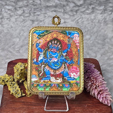 Load image into Gallery viewer, Hand-drawn Thangka Pendant – Six-Armed Mahakala / 六臂瑪哈嘎拉
