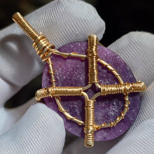 Load image into Gallery viewer, Red Ruby Wire Wrapped Pendant – 红宝石绕线吊坠

