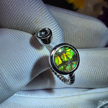 Load image into Gallery viewer, Ammolite Ring (Adjustable) – 斑彩螺可调节戒指
