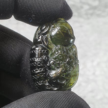 Load image into Gallery viewer, Green Tourmaline Wealth Toad, Shou Tao, Ruyi &amp; Coin Carving – Prosperity, Longevity &amp; Fulfilment
